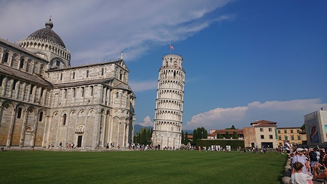 Pisa, Campo dei miracoli con duomo e torre